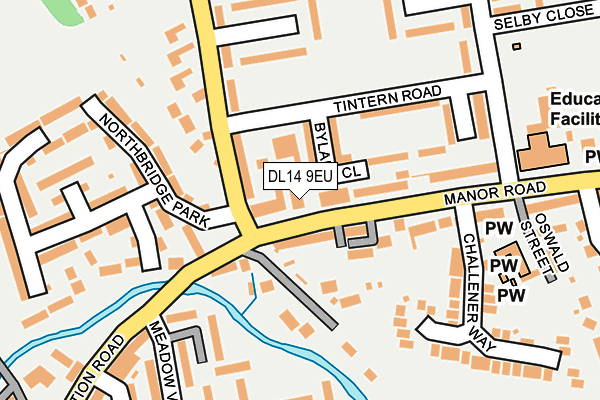 DL14 9EU map - OS OpenMap – Local (Ordnance Survey)