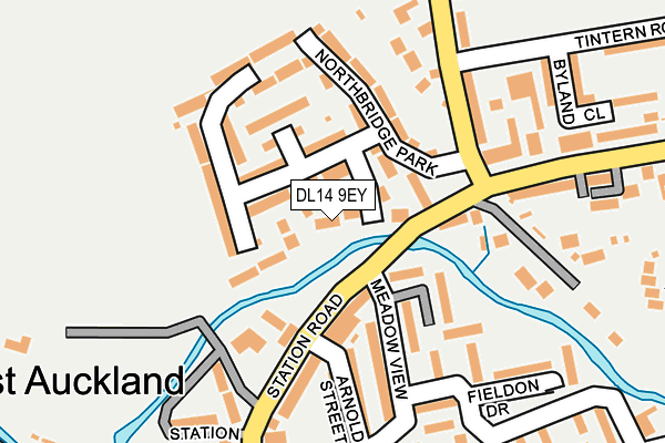 DL14 9EY map - OS OpenMap – Local (Ordnance Survey)
