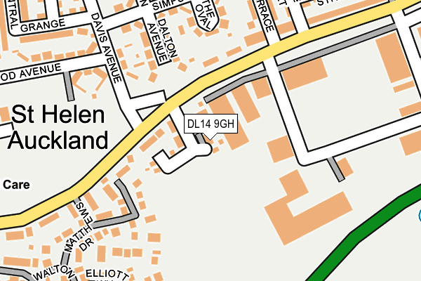 DL14 9GH map - OS OpenMap – Local (Ordnance Survey)