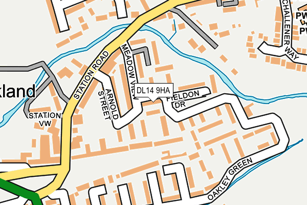 DL14 9HA map - OS OpenMap – Local (Ordnance Survey)