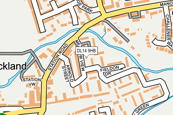 DL14 9HB map - OS OpenMap – Local (Ordnance Survey)