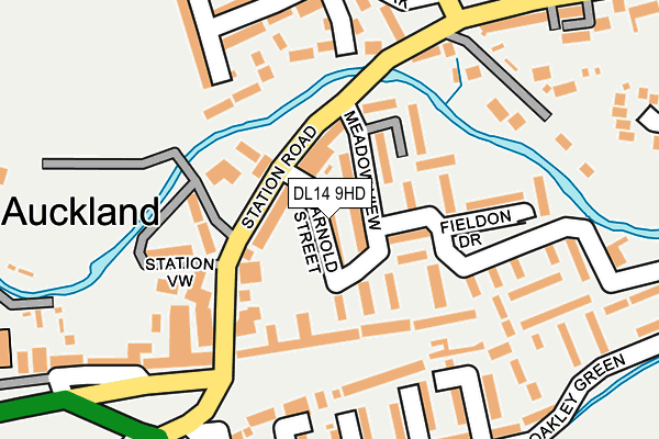 DL14 9HD map - OS OpenMap – Local (Ordnance Survey)