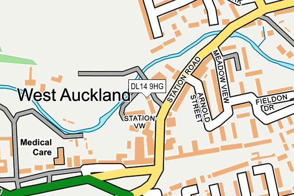 DL14 9HG map - OS OpenMap – Local (Ordnance Survey)