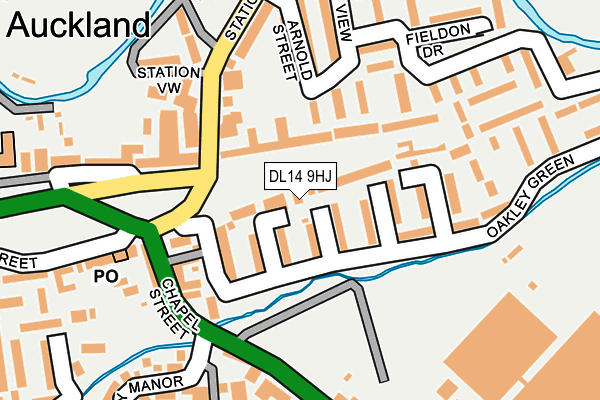 DL14 9HJ map - OS OpenMap – Local (Ordnance Survey)