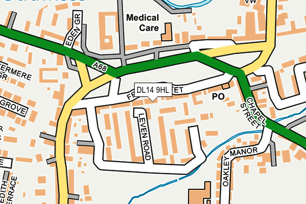 DL14 9HL map - OS OpenMap – Local (Ordnance Survey)