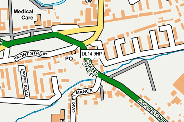 DL14 9HP map - OS OpenMap – Local (Ordnance Survey)