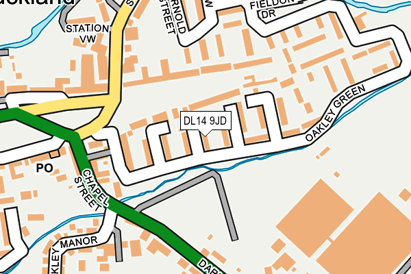 DL14 9JD map - OS OpenMap – Local (Ordnance Survey)