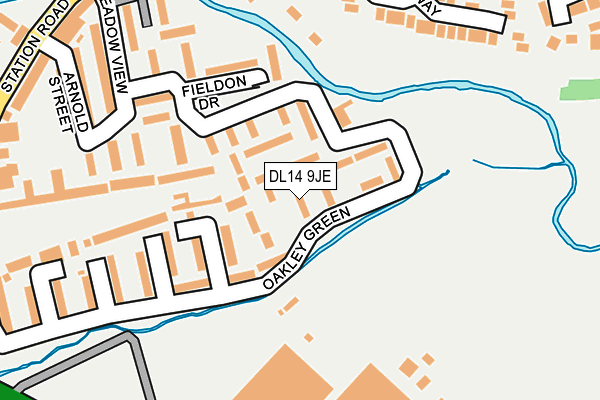 DL14 9JE map - OS OpenMap – Local (Ordnance Survey)
