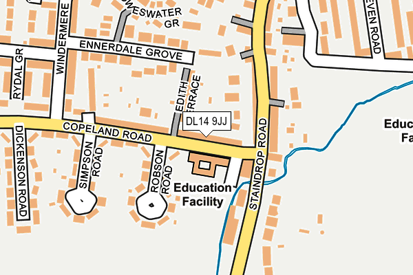 DL14 9JJ map - OS OpenMap – Local (Ordnance Survey)