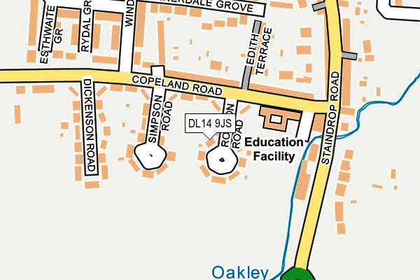 DL14 9JS map - OS OpenMap – Local (Ordnance Survey)