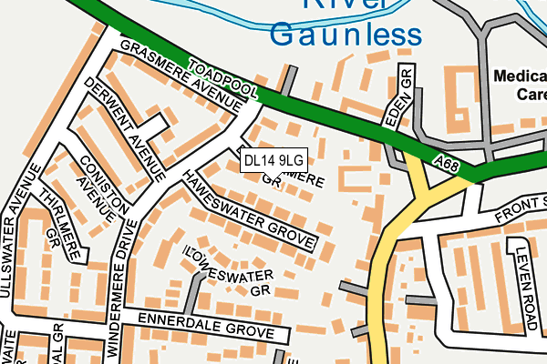 DL14 9LG map - OS OpenMap – Local (Ordnance Survey)