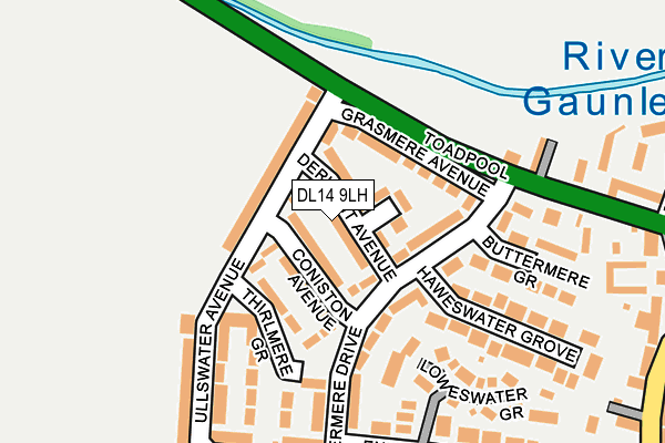 DL14 9LH map - OS OpenMap – Local (Ordnance Survey)