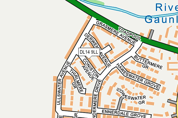 DL14 9LL map - OS OpenMap – Local (Ordnance Survey)