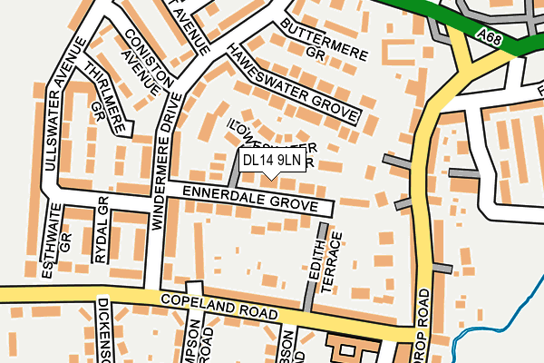 DL14 9LN map - OS OpenMap – Local (Ordnance Survey)