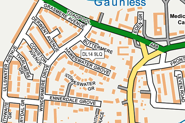 DL14 9LQ map - OS OpenMap – Local (Ordnance Survey)