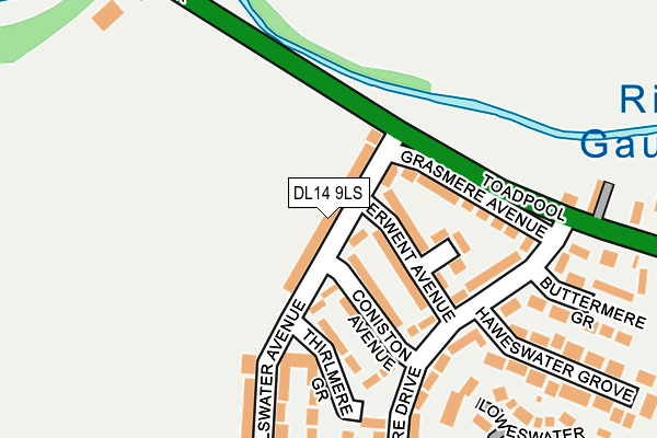 DL14 9LS map - OS OpenMap – Local (Ordnance Survey)