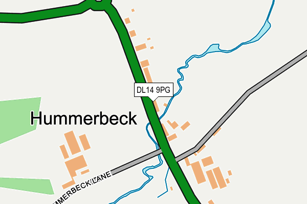 DL14 9PG map - OS OpenMap – Local (Ordnance Survey)