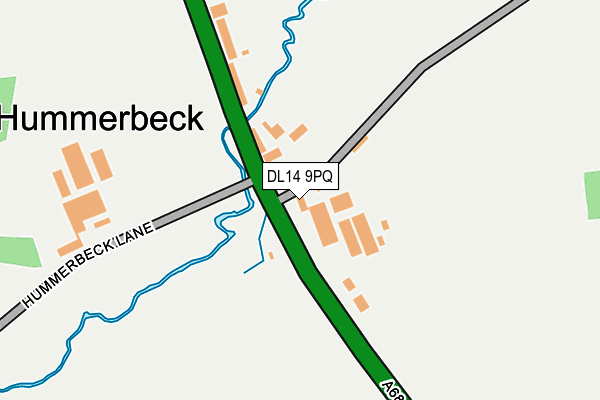 DL14 9PQ map - OS OpenMap – Local (Ordnance Survey)