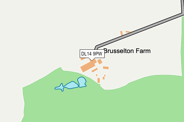 DL14 9PW map - OS OpenMap – Local (Ordnance Survey)