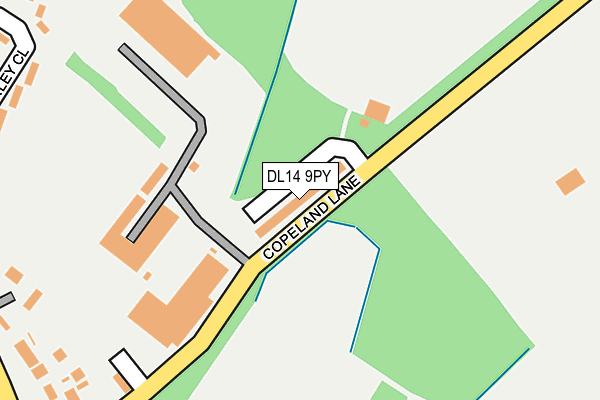 DL14 9PY map - OS OpenMap – Local (Ordnance Survey)