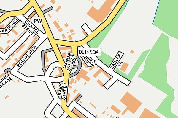 DL14 9QA map - OS OpenMap – Local (Ordnance Survey)