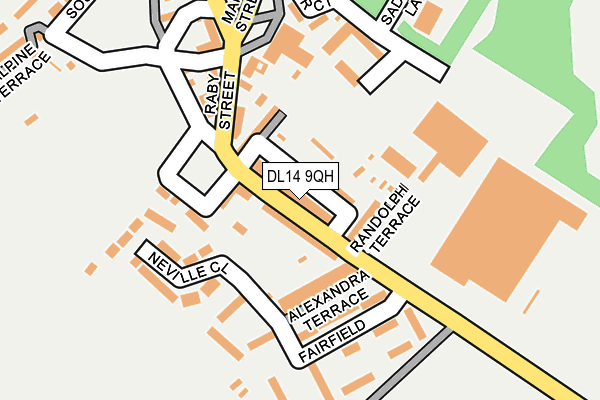DL14 9QH map - OS OpenMap – Local (Ordnance Survey)