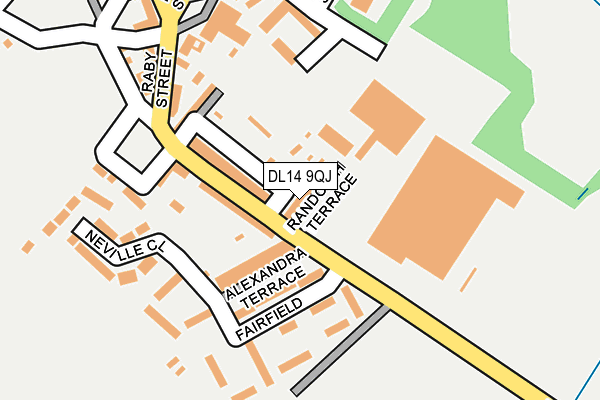 DL14 9QJ map - OS OpenMap – Local (Ordnance Survey)