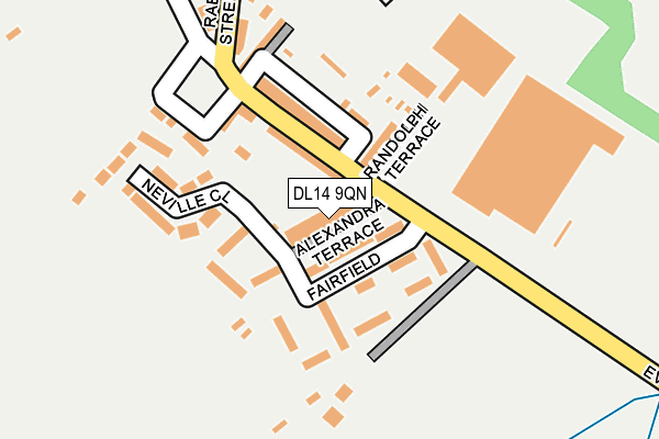 DL14 9QN map - OS OpenMap – Local (Ordnance Survey)