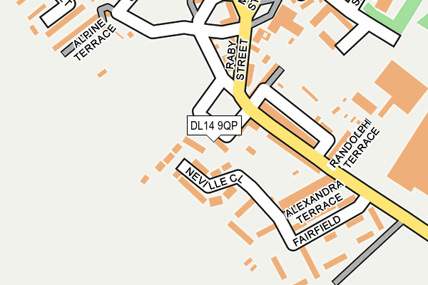 DL14 9QP map - OS OpenMap – Local (Ordnance Survey)