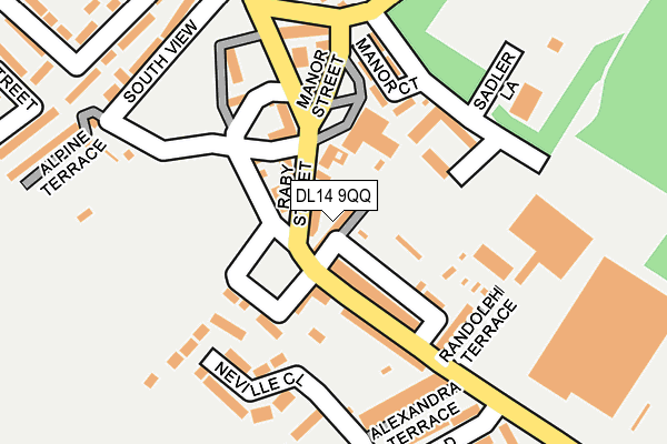 DL14 9QQ map - OS OpenMap – Local (Ordnance Survey)