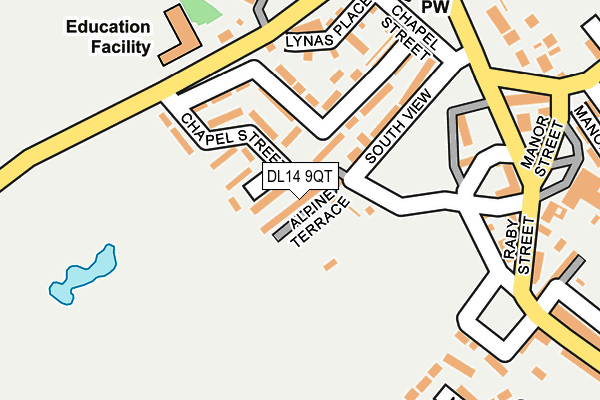 DL14 9QT map - OS OpenMap – Local (Ordnance Survey)