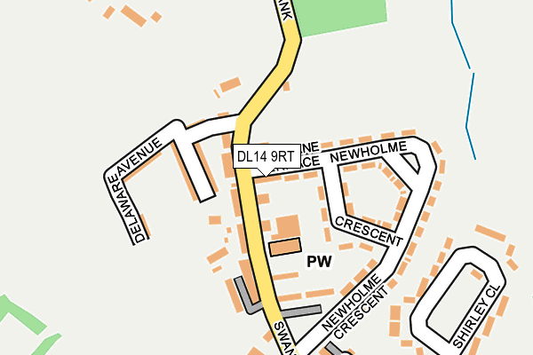 DL14 9RT map - OS OpenMap – Local (Ordnance Survey)