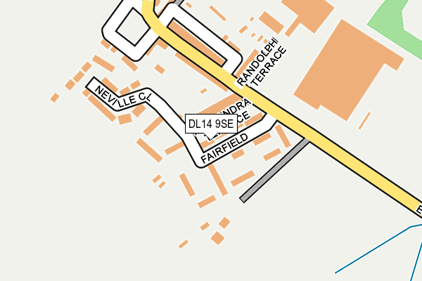 DL14 9SE map - OS OpenMap – Local (Ordnance Survey)