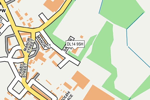 DL14 9SH map - OS OpenMap – Local (Ordnance Survey)
