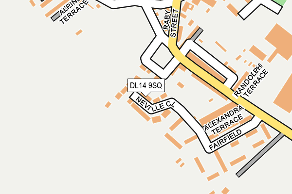 DL14 9SQ map - OS OpenMap – Local (Ordnance Survey)