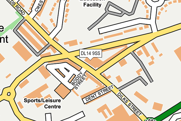DL14 9SS map - OS OpenMap – Local (Ordnance Survey)