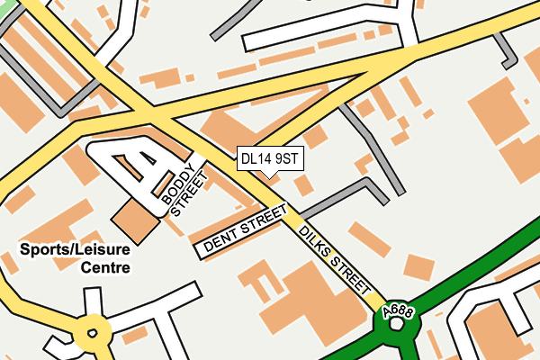 DL14 9ST map - OS OpenMap – Local (Ordnance Survey)
