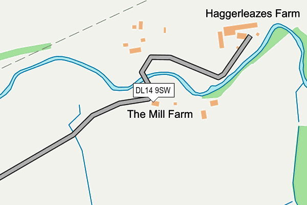 DL14 9SW map - OS OpenMap – Local (Ordnance Survey)