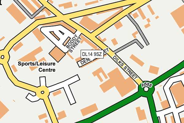 DL14 9SZ map - OS OpenMap – Local (Ordnance Survey)