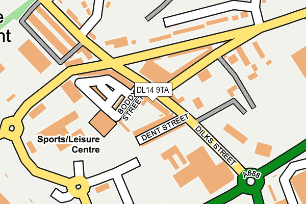 DL14 9TA map - OS OpenMap – Local (Ordnance Survey)