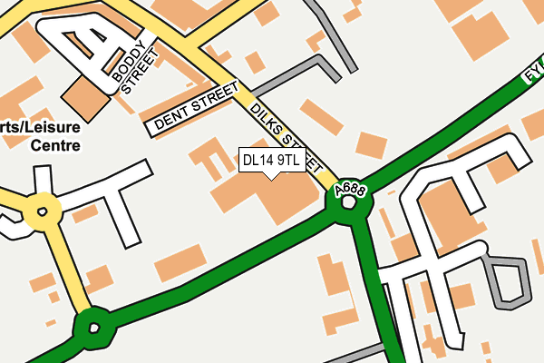 DL14 9TL map - OS OpenMap – Local (Ordnance Survey)
