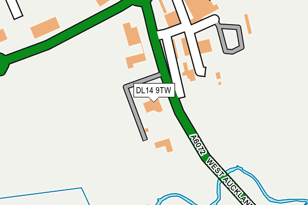 DL14 9TW map - OS OpenMap – Local (Ordnance Survey)