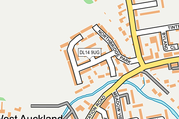 DL14 9UG map - OS OpenMap – Local (Ordnance Survey)