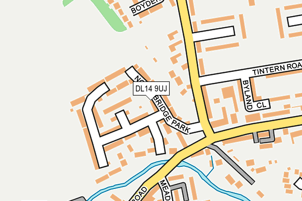 DL14 9UJ map - OS OpenMap – Local (Ordnance Survey)