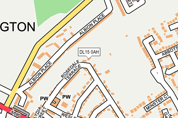 DL15 0AH map - OS OpenMap – Local (Ordnance Survey)