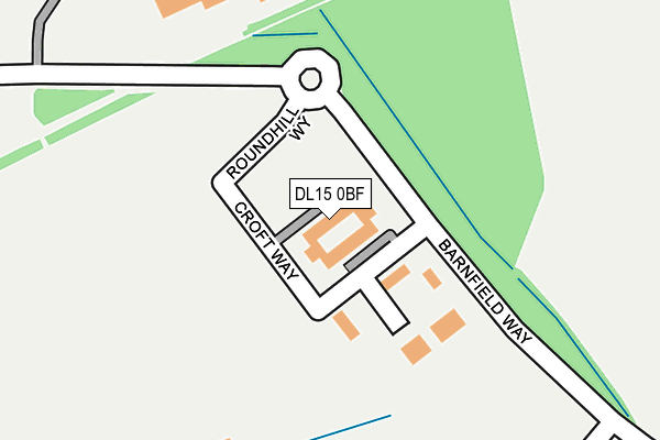 DL15 0BF map - OS OpenMap – Local (Ordnance Survey)