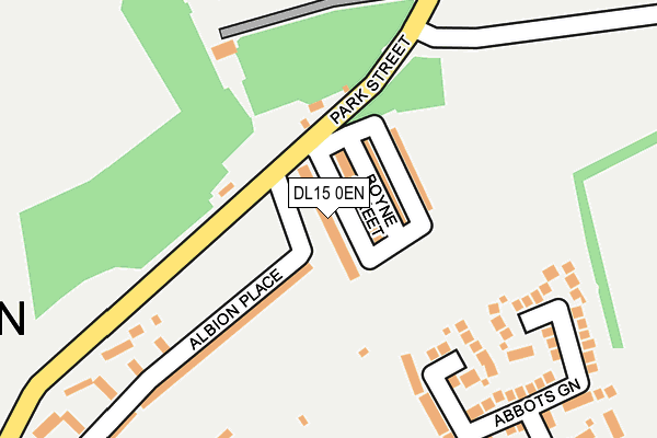 DL15 0EN map - OS OpenMap – Local (Ordnance Survey)