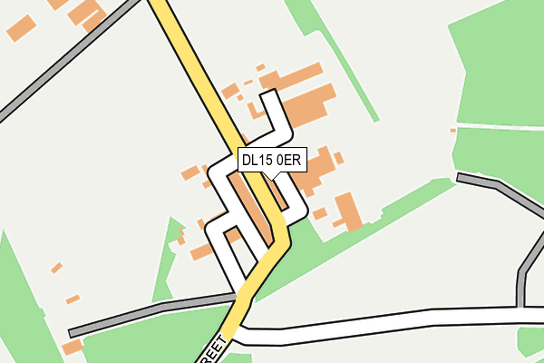 DL15 0ER map - OS OpenMap – Local (Ordnance Survey)