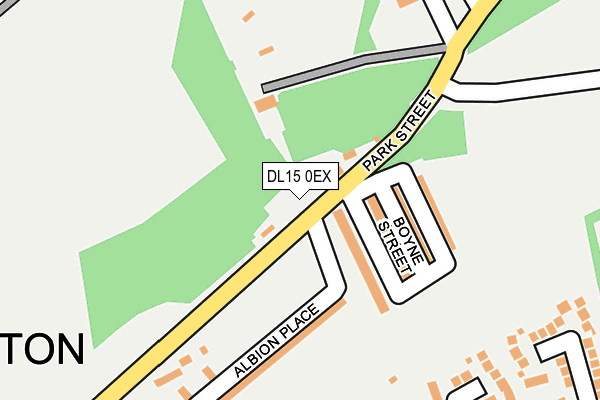 DL15 0EX map - OS OpenMap – Local (Ordnance Survey)