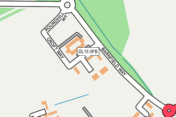 DL15 0FB map - OS OpenMap – Local (Ordnance Survey)